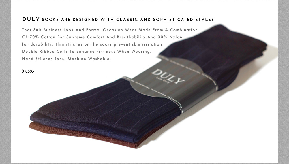 Duly socks are designed with classic and sophisticated styles